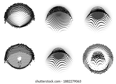 Tintendruck-Hintergrund . Halftone Dots Grunge Textur. Schwarz-Weiß-Illustration.
