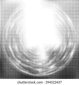 Ink Print Distress Background . Halftone Dots Grunge Texture .