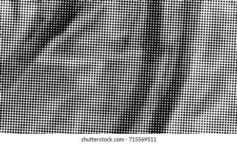 Ink Print Distress Background . Halftone Dots Grunge Texture. Black and white illustration. vector