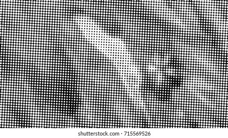 Ink Print Distress Background . Halftone Dots Grunge Texture. Black and white illustration. vector