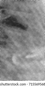 Ink Print Distress Background . Halftone Dots Grunge Texture. Black and white illustration. vector