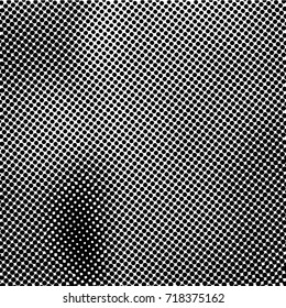 Ink Print Distress Background . Halftone Dots Grunge Texture. Black and white vector illustration.
