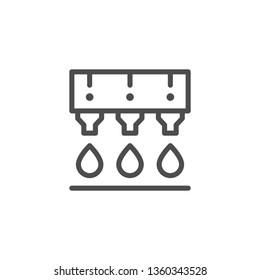 Ink printing line icon