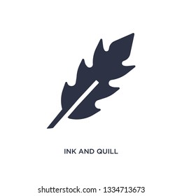 ink and quill icon. Simple element illustration from greece concept. ink and quill editable symbol design on white background. Can be use for web and mobile.