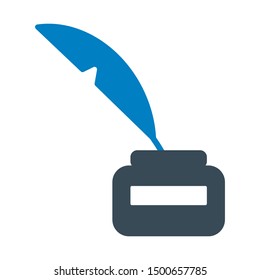 Ink Quill Icon Vector Graphics Stock Vector (Royalty Free) 1500657785 ...