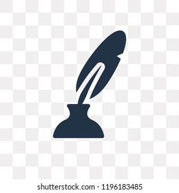 Ink and Quill vector icon isolated on transparent background, Ink and Quill transparency concept can be used web and mobile