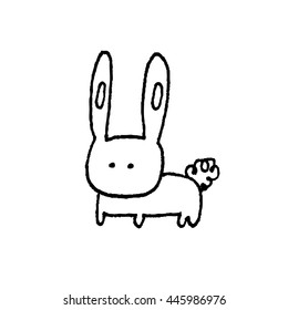 Ink Rabbit sketch vector