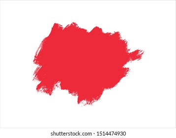 ink red paint stroke background vector