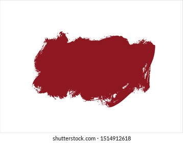 ink red paint stroke background vector