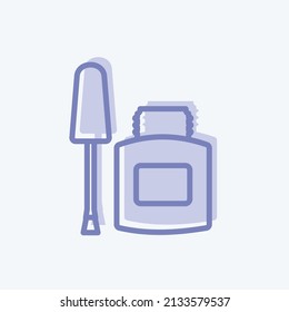 Ink Remover Icon in trendy two tone style isolated on soft blue background