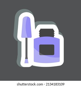 Ink Remover Sticker in trendy isolated on black background