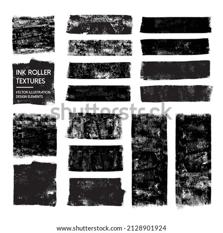 Ink roller texture. Grunge design elements. High quality vector illustration.