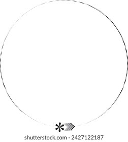 Marco redondo de tinta. Símbolo Enso. Logo, elemento de diseño de etiqueta ilustración vectorial. Círculo abstracto negro