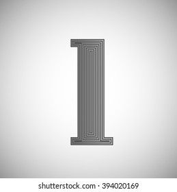 Ink saver character - less ink while printing, vector