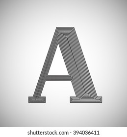 Ink saver character - less ink while printing, vector