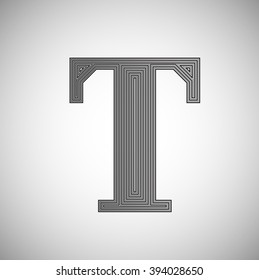 Ink saver character set - less ink while printing, vector