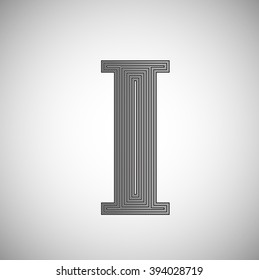 Ink saver character set - less ink while printing, vector