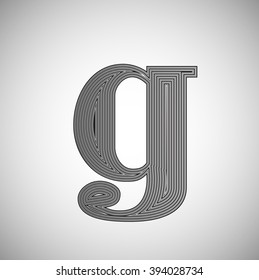 Ink saver character set - less ink while printing, vector