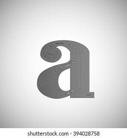 Ink saver character set - less ink while printing, vector