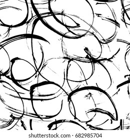 Ink seamless texture. Vector hand drawn grunge illustration