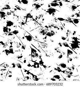 Ink seamless texture. Vector hand drawn grunge illustration