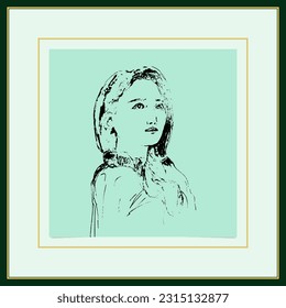 ink sketch hand paint illustration, editable vector ready eps.10