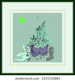 ink sketch hand paint illustration, editable vector ready eps.10