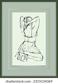 ink sketch hand paint illustration, vector editable ready eps.10