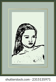 ink sketch hand paint illustration, vector editable ready eps.10
