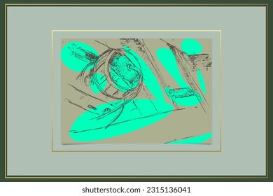 ink sketch hand paint illustration, vector editable ready eps.10