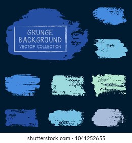 Ink smudge abstract shape stains and spots vector patch. Vintage design background elements vector collection. Paint splash, stain, dab, ink or acrylic texture. Brush stroke backgrounds set.
