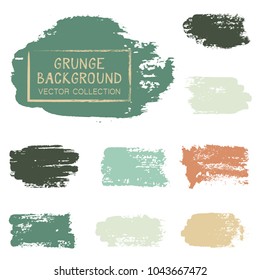 Ink smudge abstract shape stains and spots vector patch. Vintage design background elements vector collection. Paint splash, stain, dab, ink or acrylic texture. Brush stroke backgrounds set.