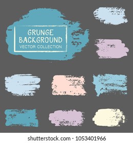 Ink smudge abstract shape stains and spots vector patch. Vintage design background elements vector collection. Paint splash, stain, dab, ink or acrylic texture. Brush stroke backgrounds set.