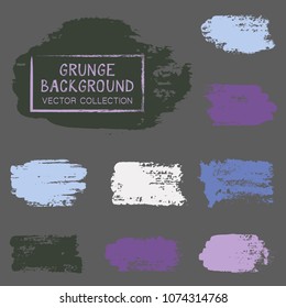 Ink smudge abstract shape stains and spots vector patch. Vintage design background elements vector collection. Paint splash, stain, dab, ink or acrylic texture. Brush stroke backgrounds set.