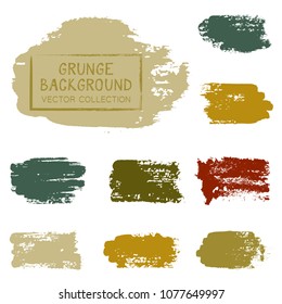Ink smudge abstract shape stains and spots vector patch. Vintage design background elements vector collection. Paint splash, stain, dab, ink or acrylic texture. Brush stroke backgrounds set.