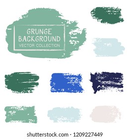 Ink smudge abstract shape stains and spots vector patch. Vintage design background elements vector collection. Paint splash, stain, dab, ink or acrylic texture. Brush stroke backgrounds set.