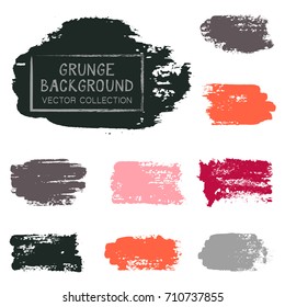 Ink smudge abstract shape stains and spots vector patch. Vintage design background elements vector collection. Paint splash, stain, dab, ink or acrylic texture. Brush stroke backgrounds set.