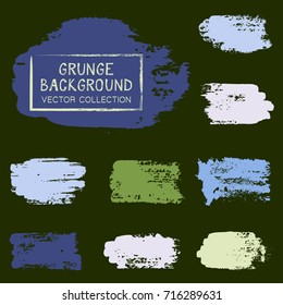 Ink smudge abstract shape stains and spots vector patch. Vintage design background elements vector collection. Paint splash, stain, dab, ink or acrylic texture. Brush stroke backgrounds set.