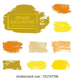 Ink smudge abstract shape stains and spots vector patch. Vintage design background elements vector collection. Paint splash, stain, dab, ink or acrylic texture. Brush stroke backgrounds set.