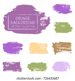 Ink smudge abstract shape stains and spots vector patch. Vintage design background elements vector collection. Paint splash, stain, dab, ink or acrylic texture. Brush stroke backgrounds set.
