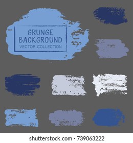 Ink smudge abstract shape stains and spots vector patch. Vintage design background elements vector collection. Paint splash, stain, dab, ink or acrylic texture. Brush stroke backgrounds set.