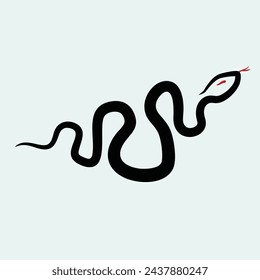 Conception d'illustration vectorielle de l'art du serpent d'encre. Eps10
