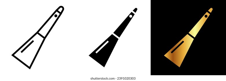 El icono de la espátula de tinta encarna la precisión y finura requeridas en el arte de la impresión y el diseño.