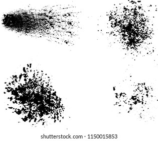 Ink Splash Background . Black Paint Splattered Shape . Grunge texture vector