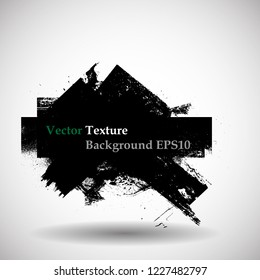 Ink Splash Background . Black Paint Splattered Shape . Grunge texture vector