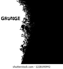Ink Splash Background . Black Paint Splattered Shape . Grunge Background Texture . Vector 