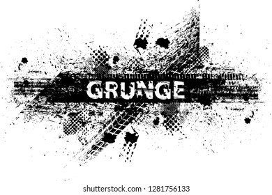 Fondo de salpicadura manuscrita. Forma salpicada de pintura negra. Grunge vector de textura. Cartel de la angustia