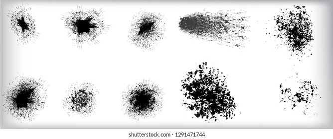 Ink Splash Background . Black Paint Splattered Shape . Grunge texture 