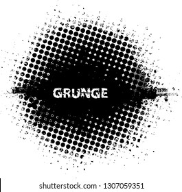 Ink Splash Background . Black Paint Splattered Shape . Grunge texture vector. Distress banner