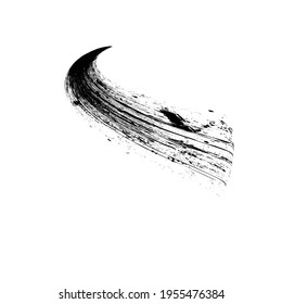 Ink Splash Background . Black Paint Splattered Shape . Vector